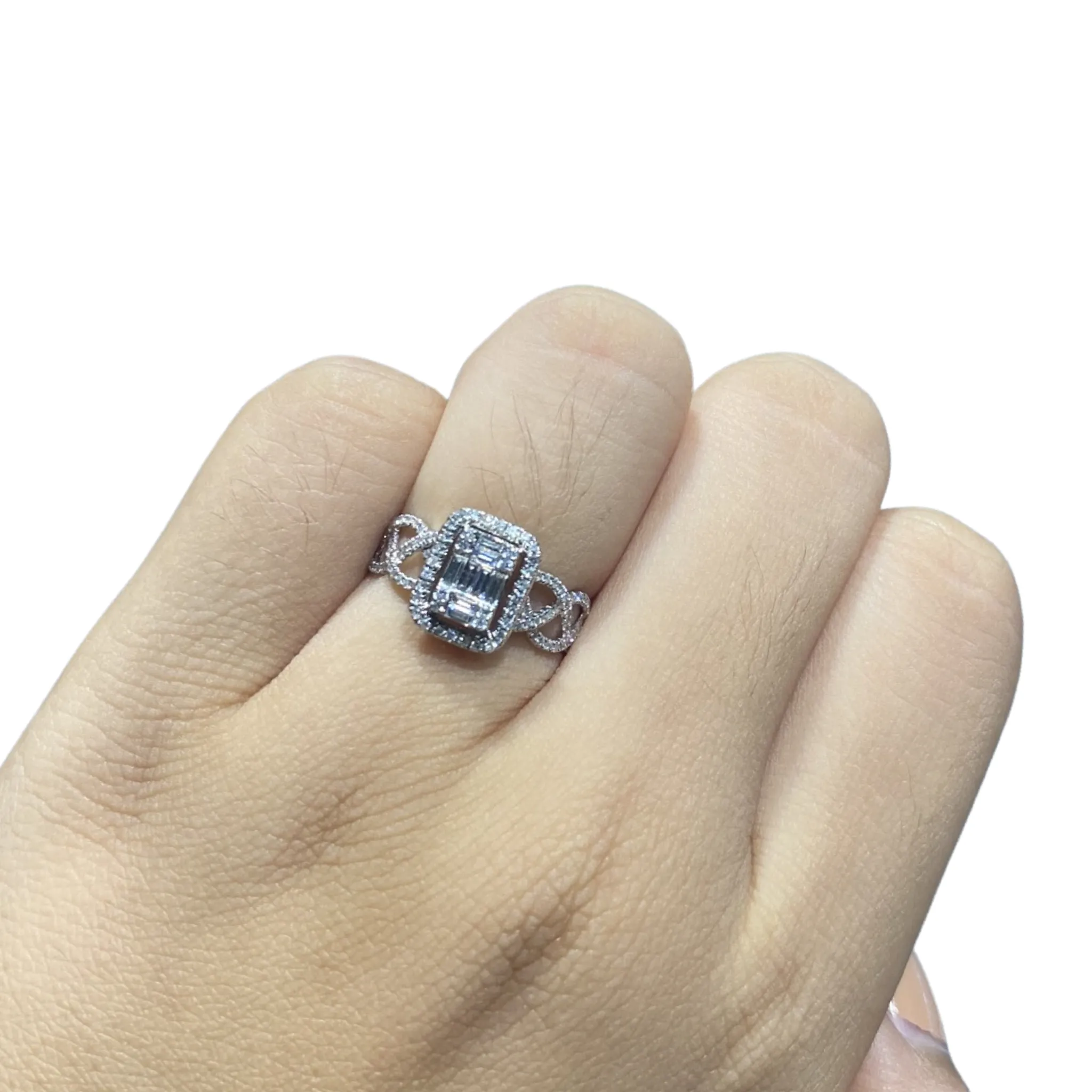 PREORDER | Emerald Zigzag Diamond Ring 14kt