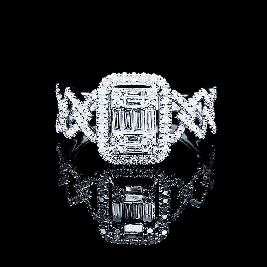PREORDER | Emerald Zigzag Diamond Ring 14kt