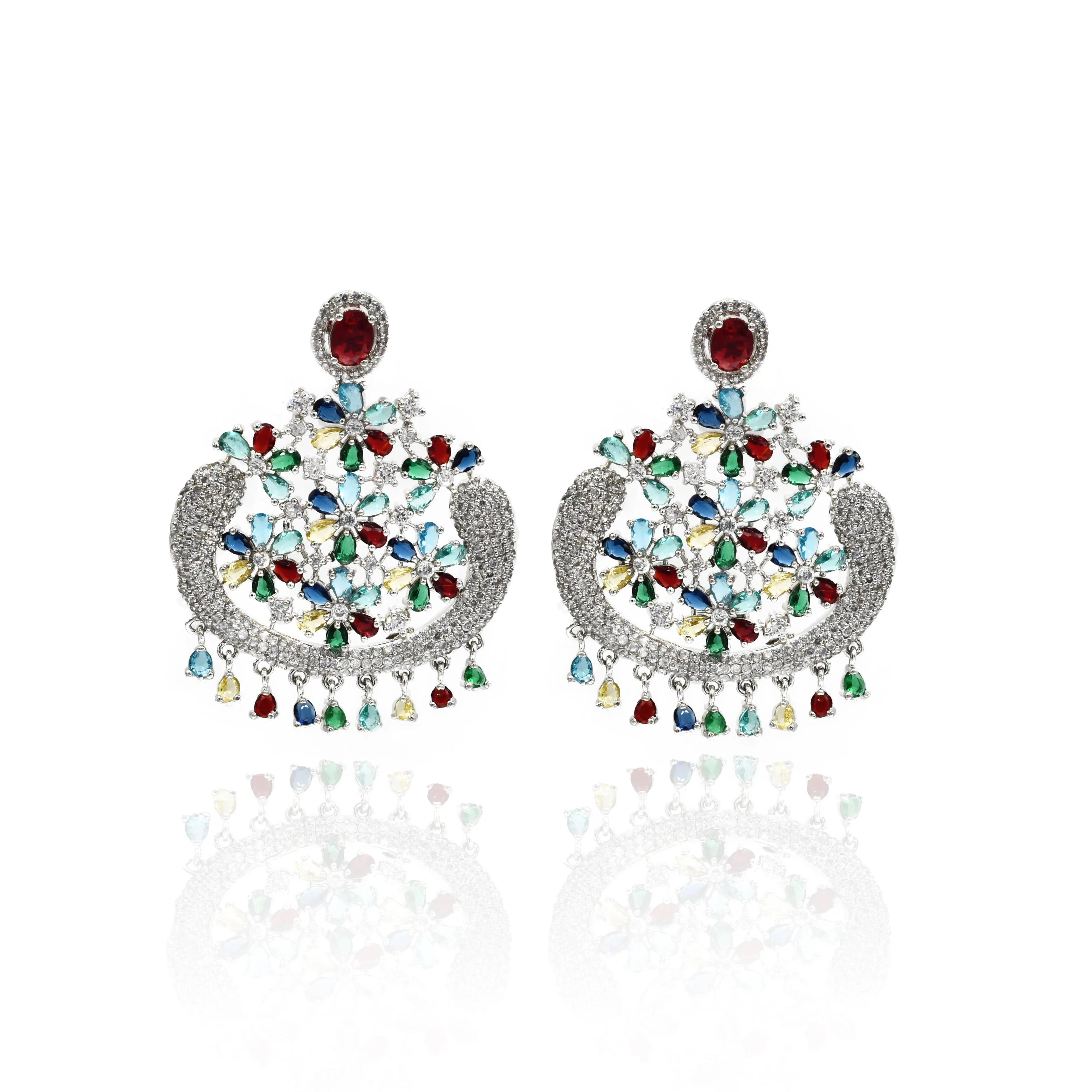 Priti Floral Multicolor Earrings
