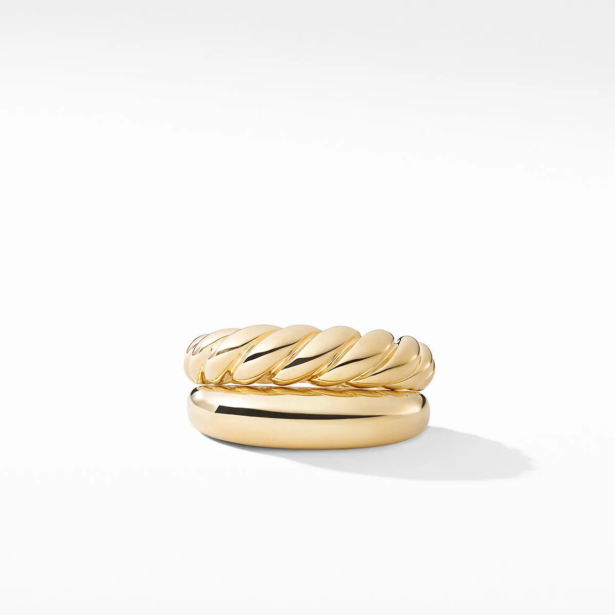 Pure Form Stack Rings in 18K Yellow Gold