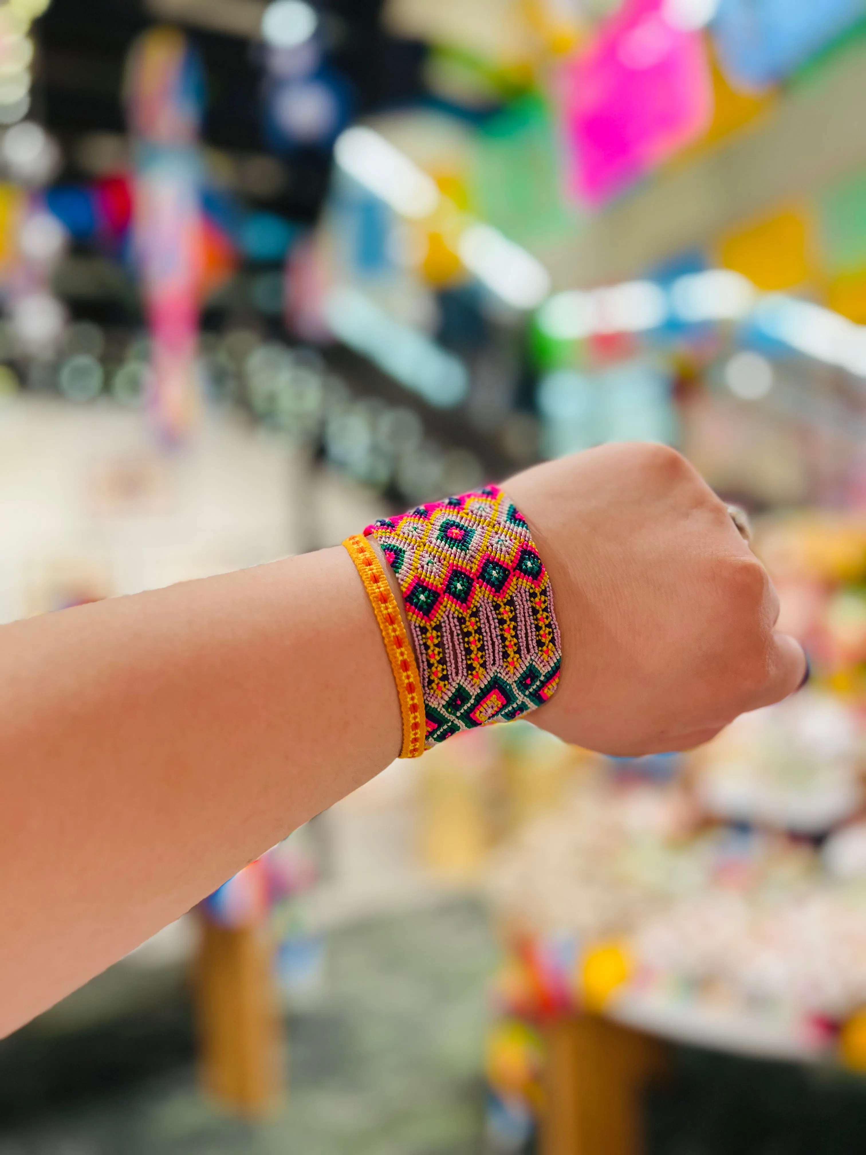 "Amistad" Handwoven Bracelet — Wide