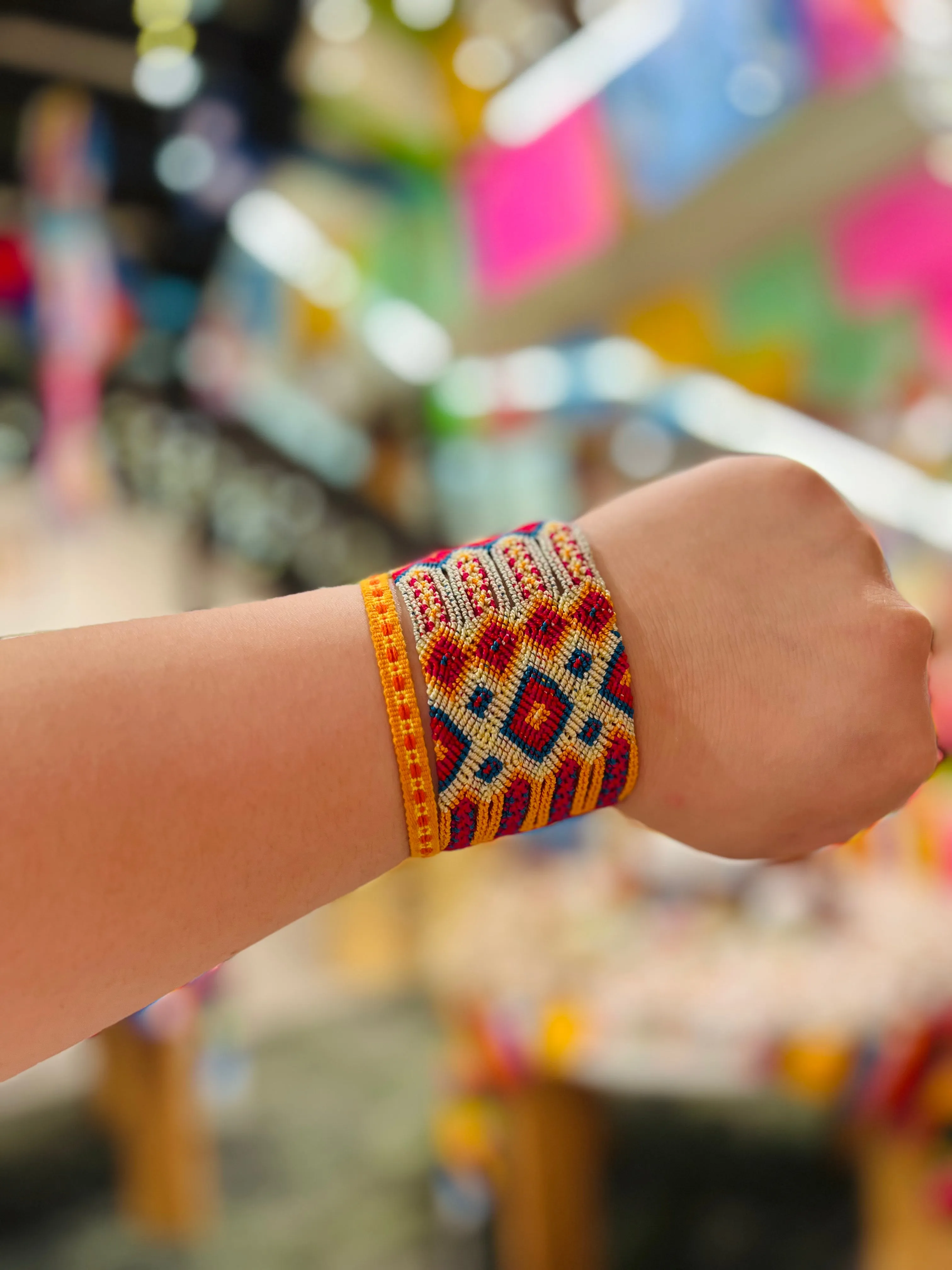 "Amistad" Handwoven Bracelet — Wide