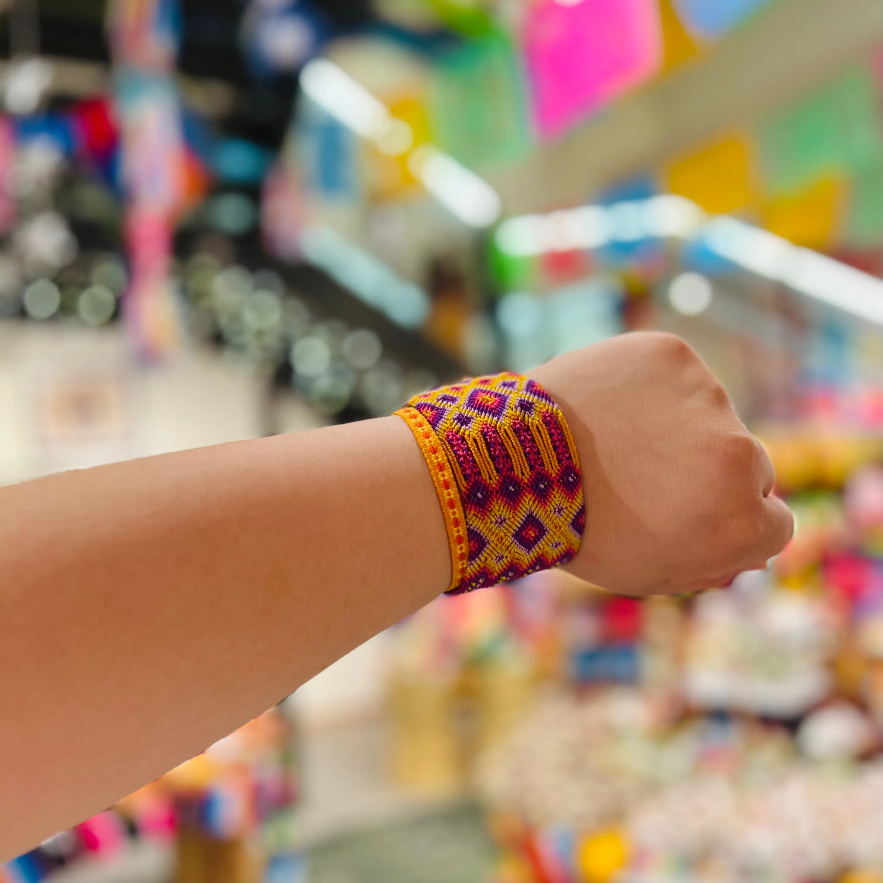 "Amistad" Handwoven Bracelet — Wide