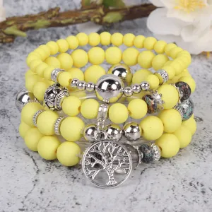 "New Bohemian Multi-Layered Beaded Bracelet – Stylish Ethnic-Inspired Couples Jewelry for Women"