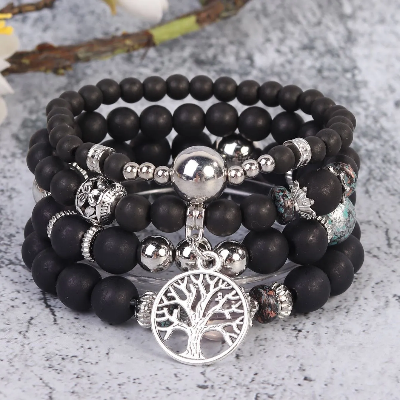 "New Bohemian Multi-Layered Beaded Bracelet – Stylish Ethnic-Inspired Couples Jewelry for Women"