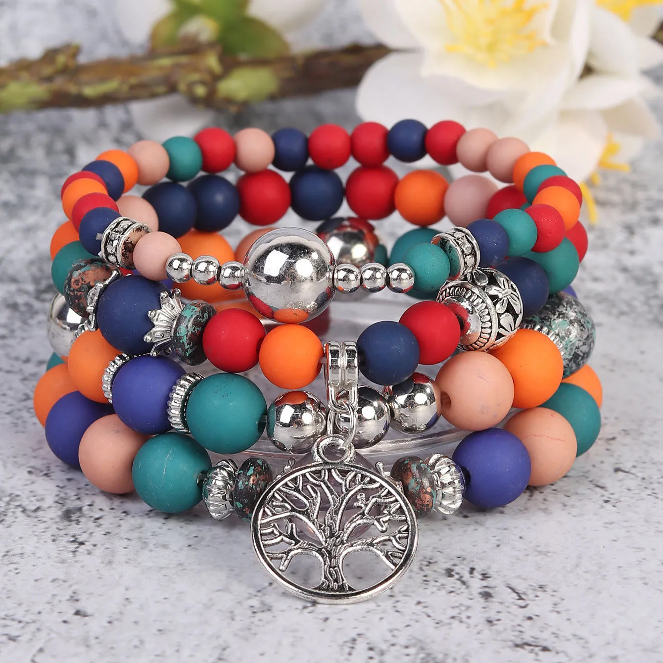 "New Bohemian Multi-Layered Beaded Bracelet – Stylish Ethnic-Inspired Couples Jewelry for Women"