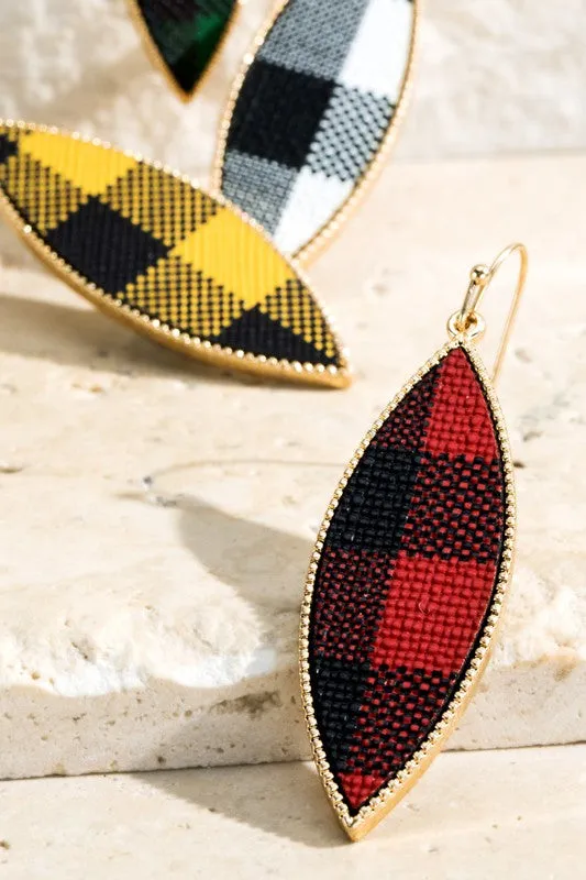 Red Buffalo Checkered Earrings