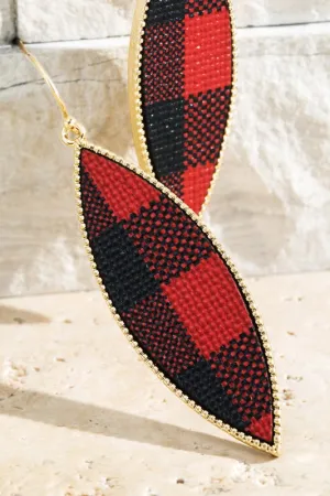 Red Buffalo Checkered Earrings