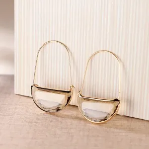 Semi-Circle Glass Earrings