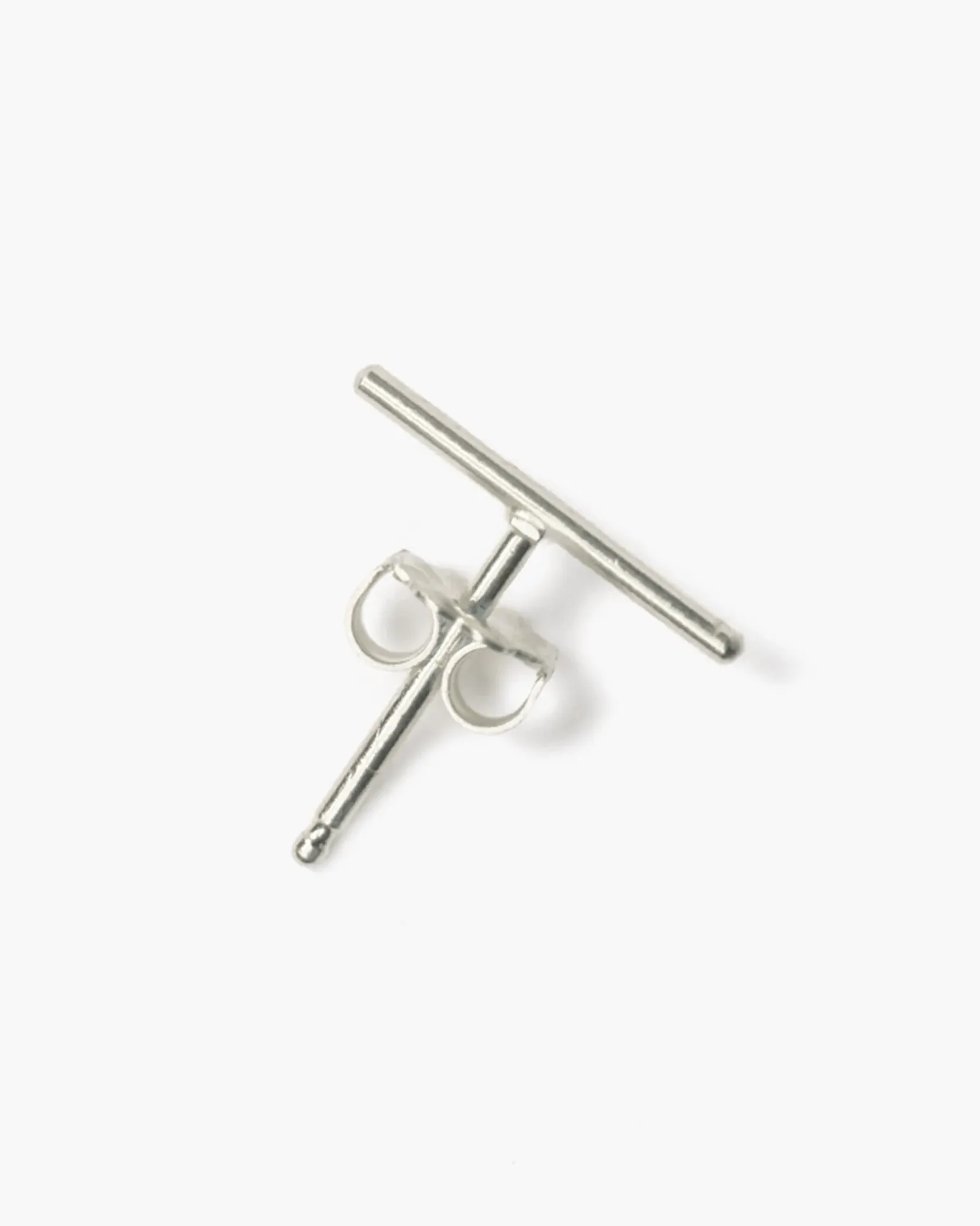 Silver Bar Stud Earrings