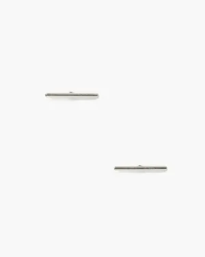Silver Bar Stud Earrings
