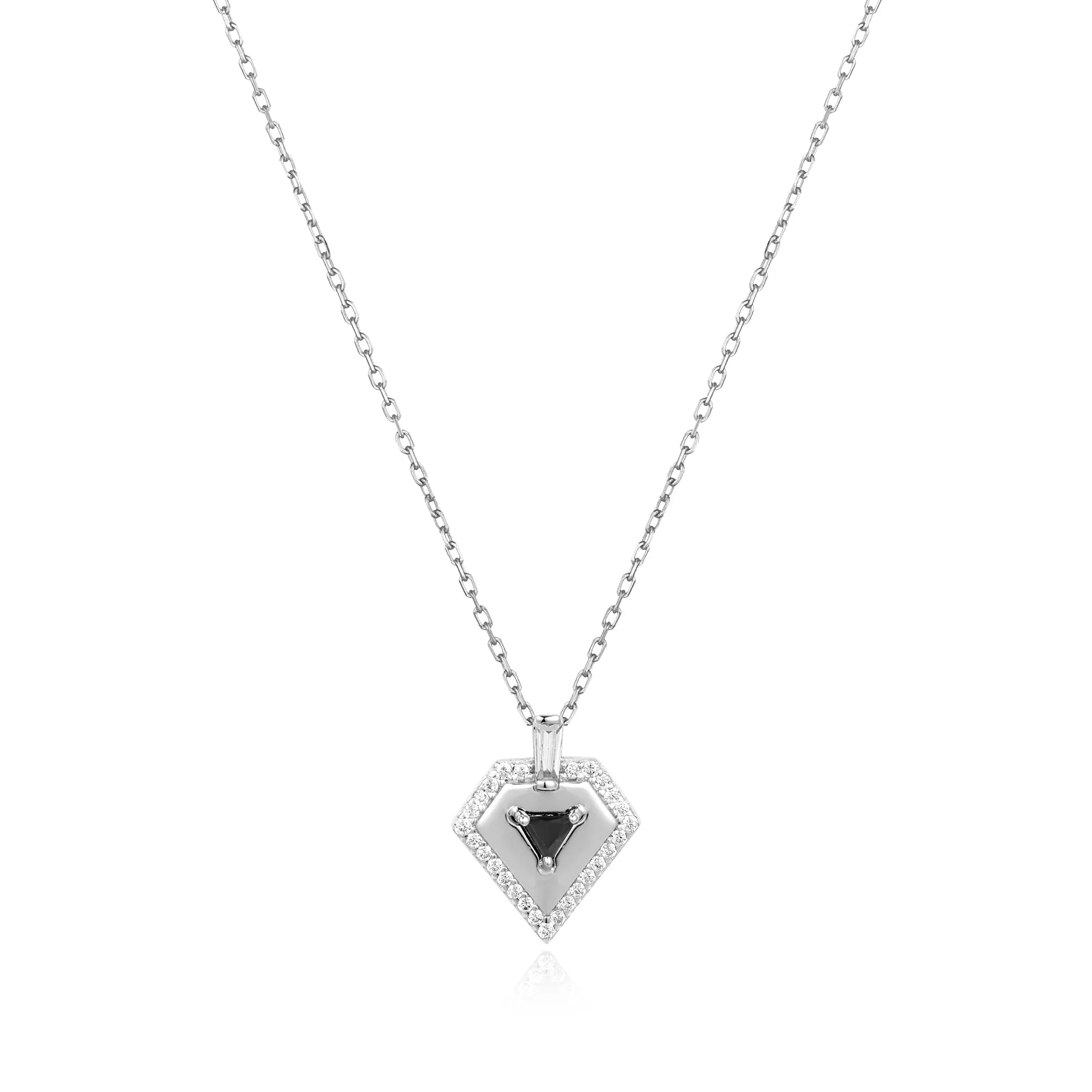 Silver Geometric Necklace