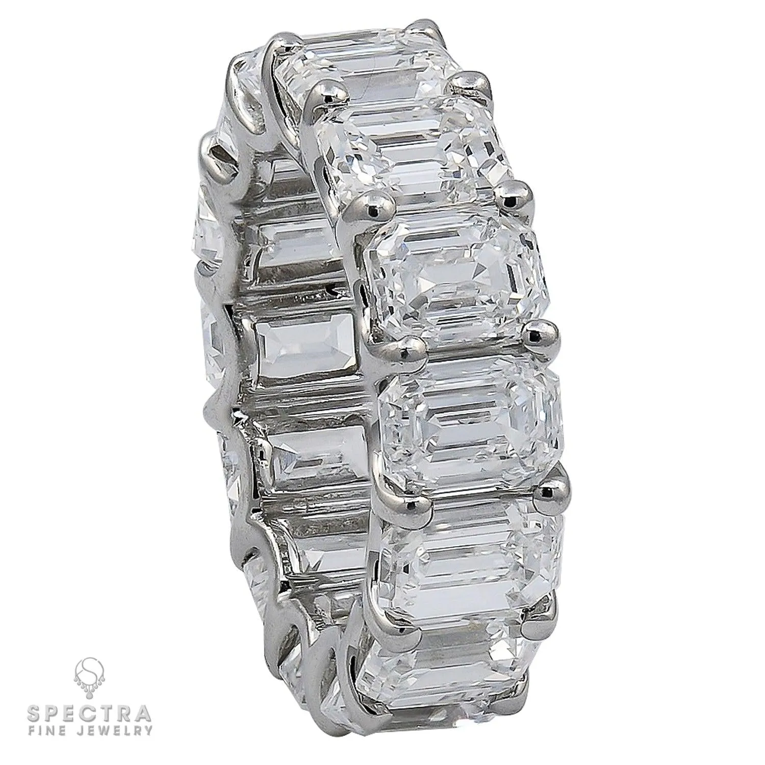 Spectra Fine Jewelry 14.23 cts. Emerald Cut Diamond Wedding Band Ring