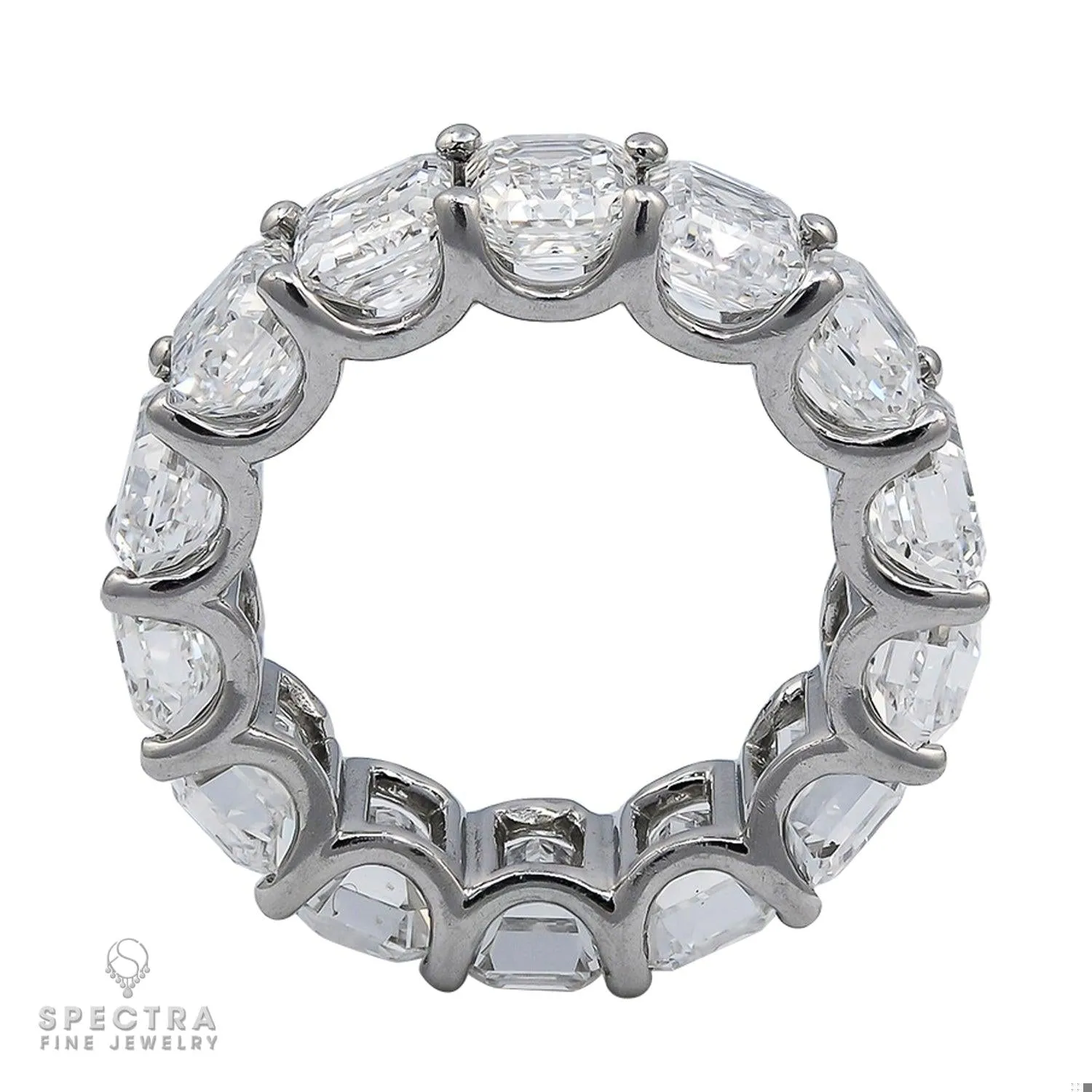 Spectra Fine Jewelry 14.23 cts. Emerald Cut Diamond Wedding Band Ring