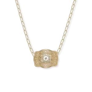 Spurwest Amelia Rose Mini Belt Buckle Necklace (Available in Silver or Gold)