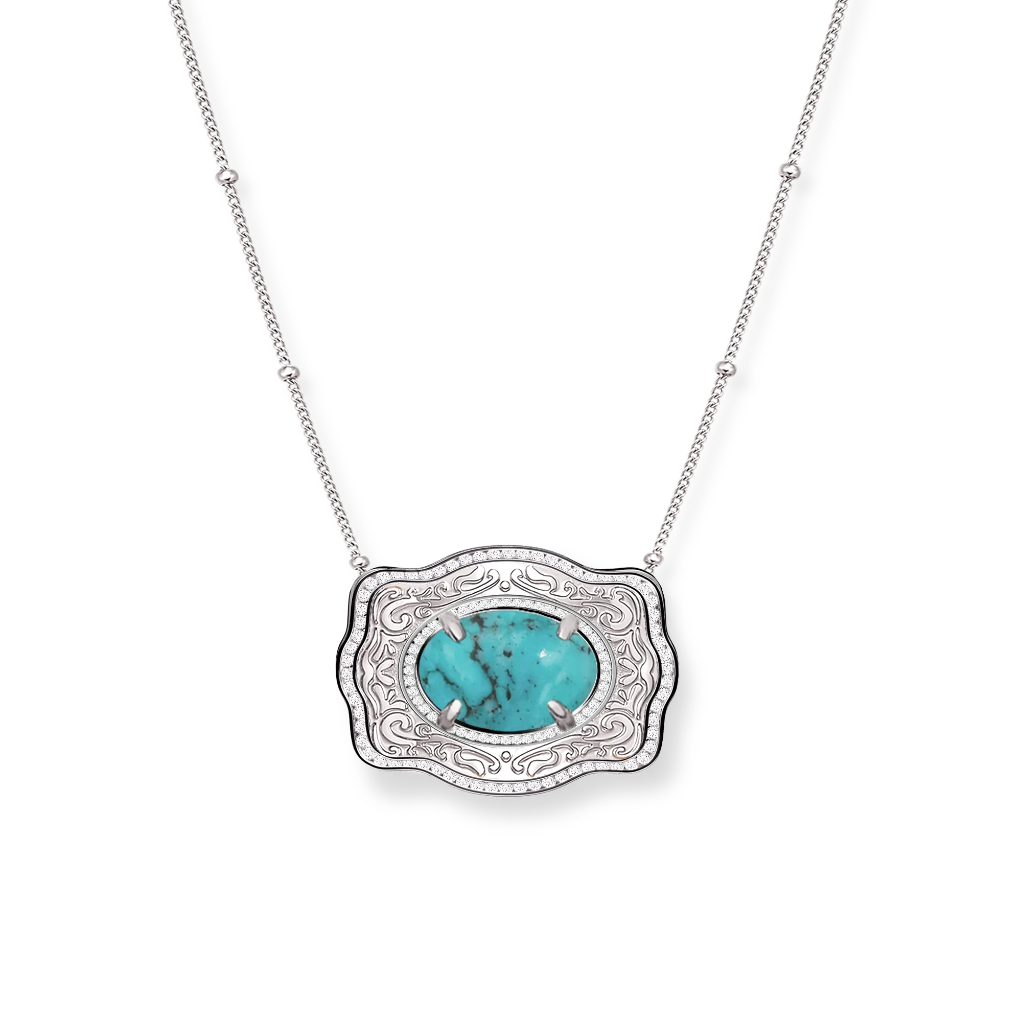 Spurwest Oasis Mini Belt Buckle Necklace (Available in Silver or Gold)