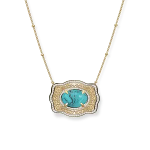 Spurwest Oasis Mini Belt Buckle Necklace (Available in Silver or Gold)