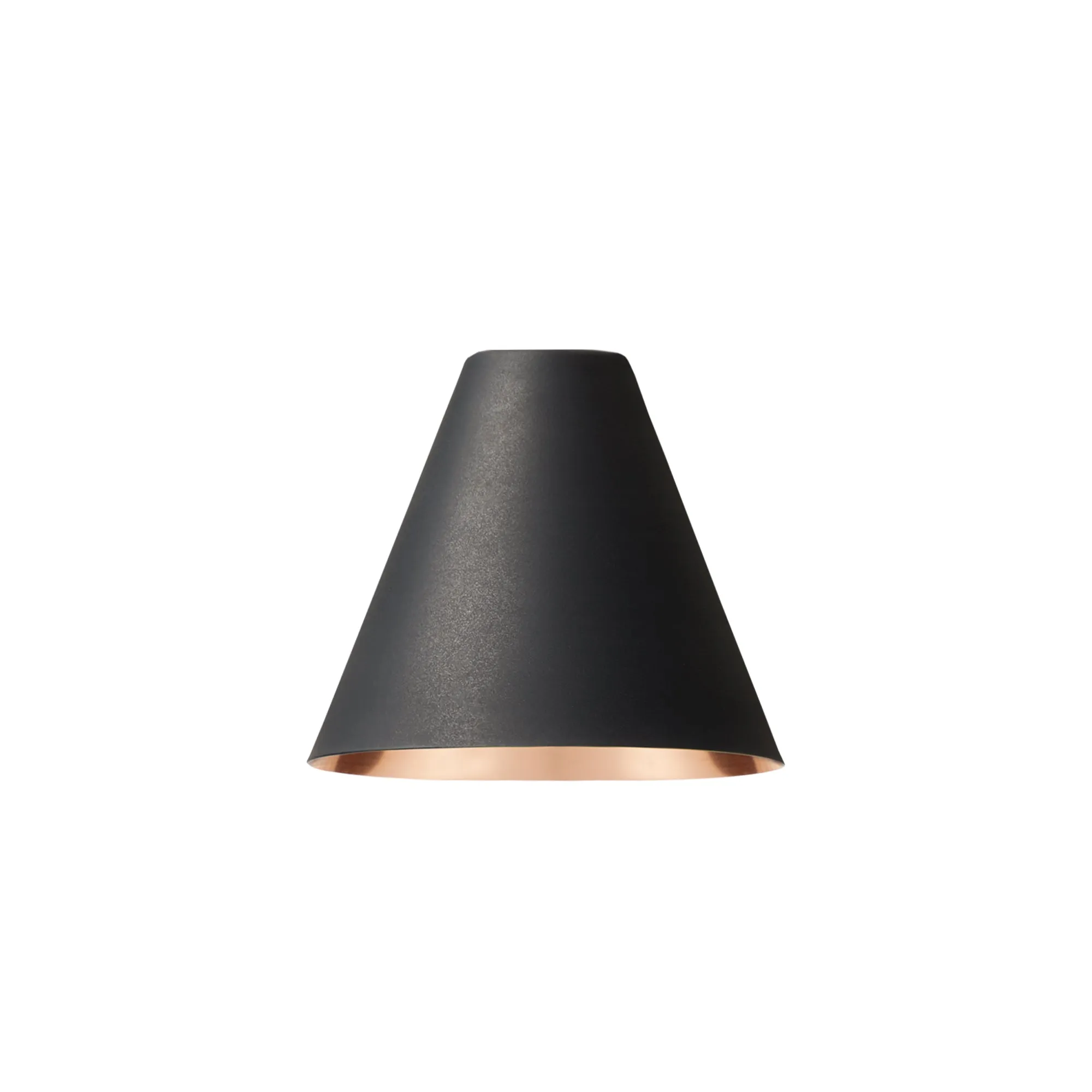 Stanlette pendant shade in ash black with copper interior