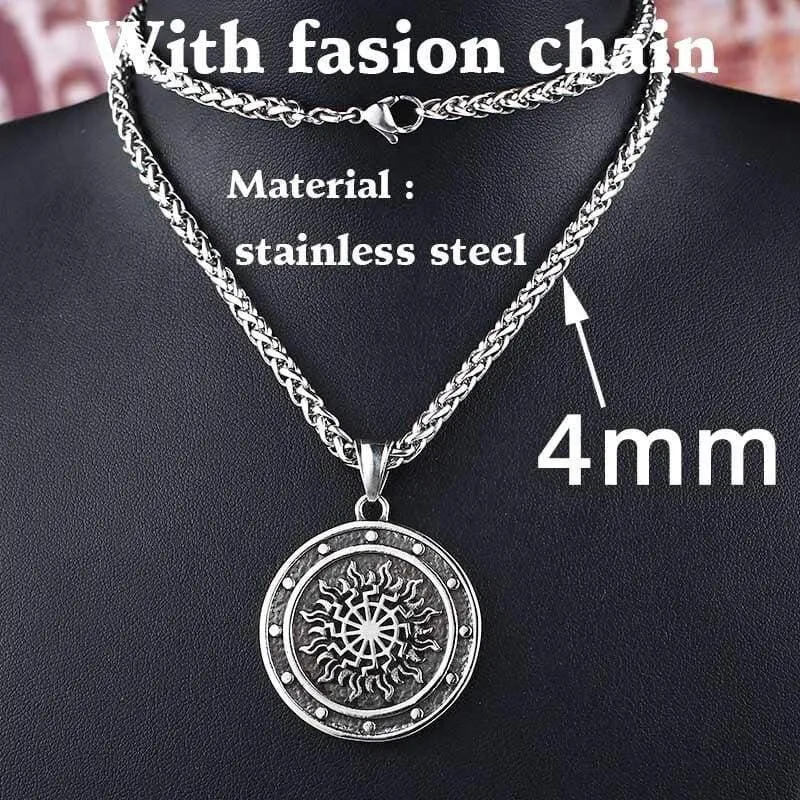steel soldier viking pendant necklace Nordic stainless steel men fashion unique jewelry