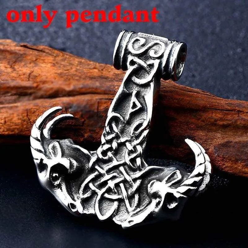 steel soldier viking pendant necklace Nordic stainless steel men fashion unique jewelry