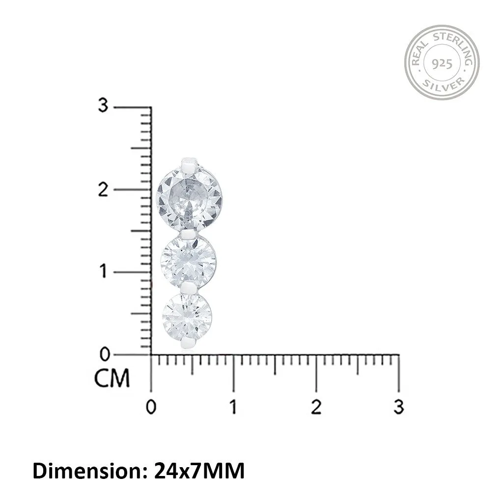 Sterling Silver Elegant Diamond Pendant