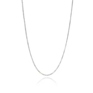 Sterling Silver Open Trace Chain Necklace - Medium Weight