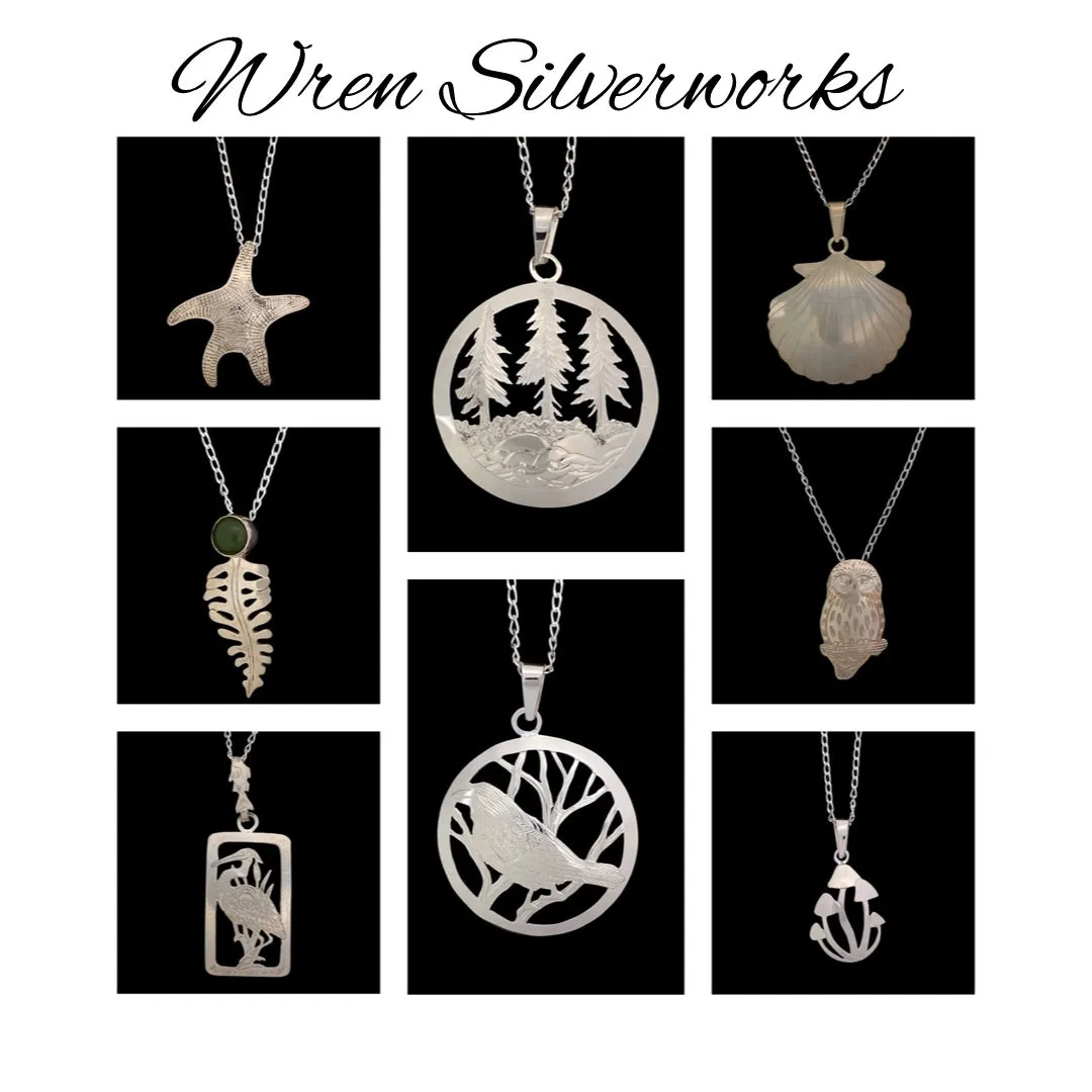 Sterling Silver Pendant Necklace Collection by Wren Silverworks