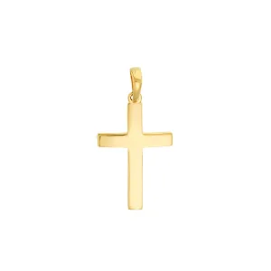 Straight-Edged Polished Cross Pendant