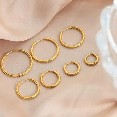 Stylish Crafted Gold Plated Huggie Earrings