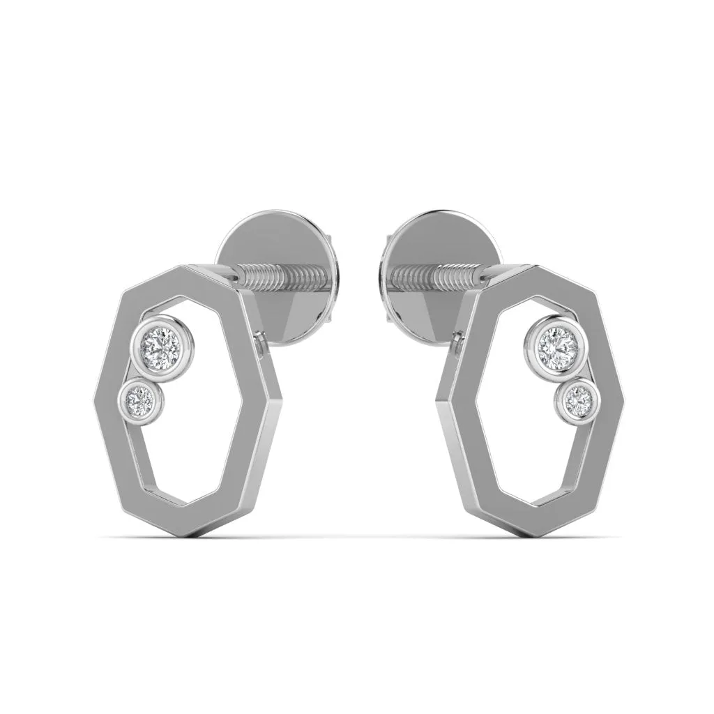 Stylish Small Silver Earrings