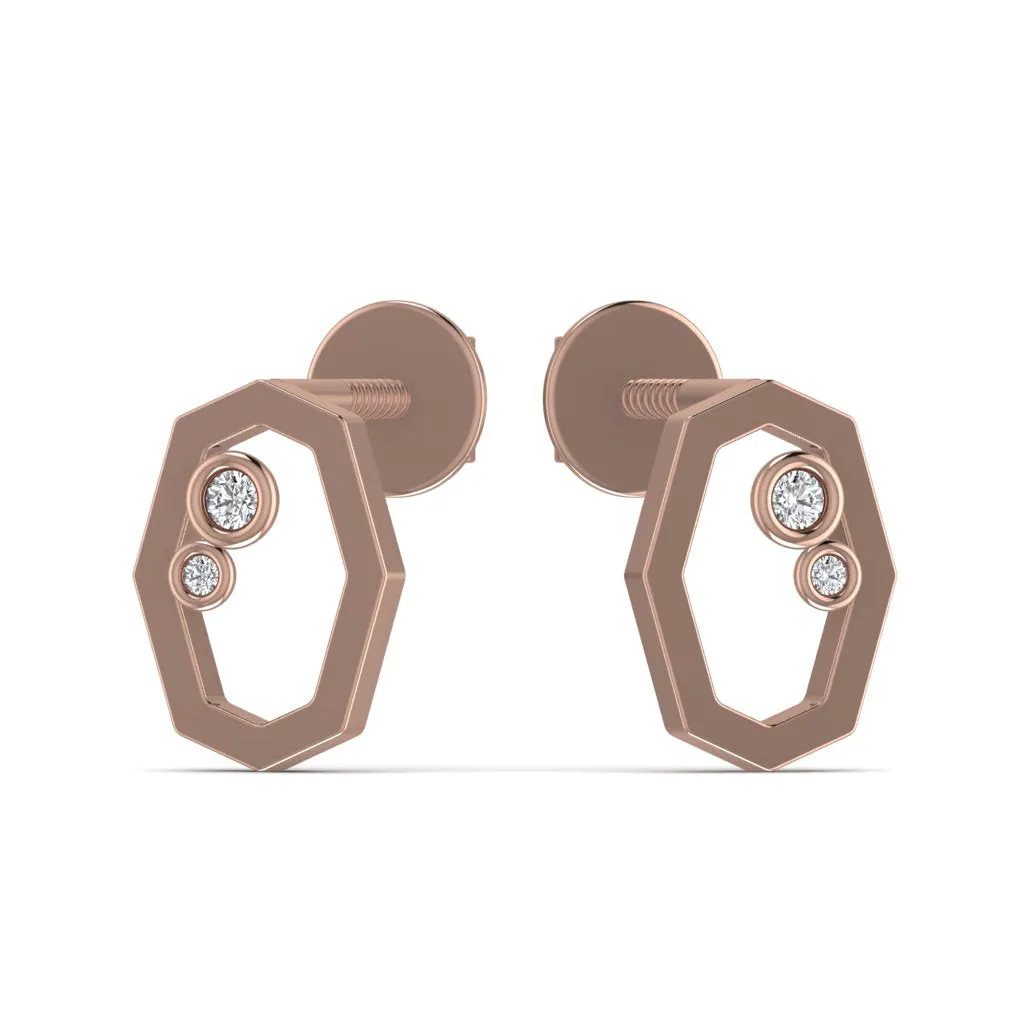 Stylish Small Silver Earrings