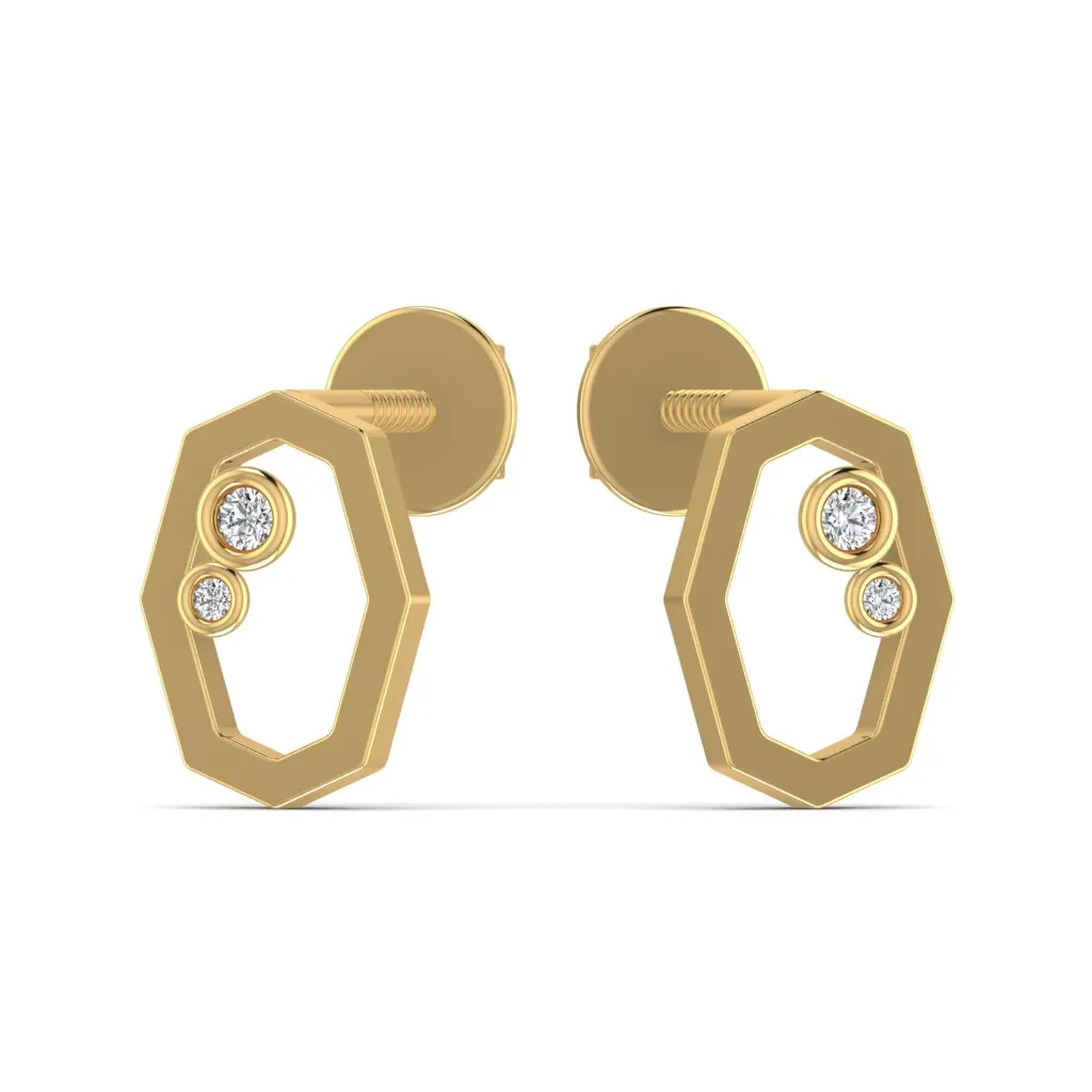 Stylish Small Silver Earrings