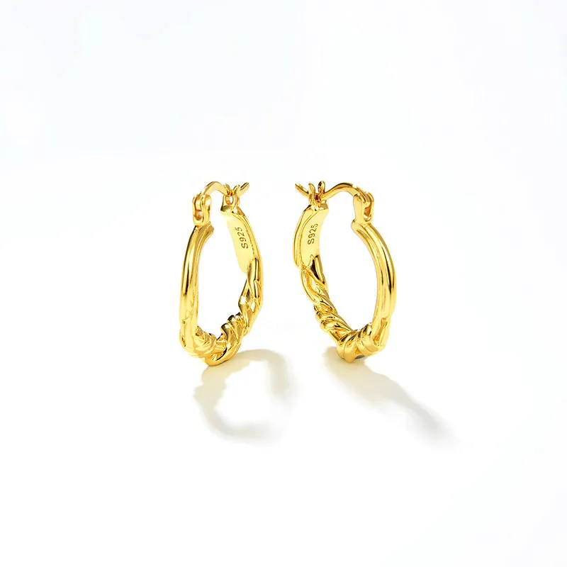 Stylish Twisted Hoop Earrings