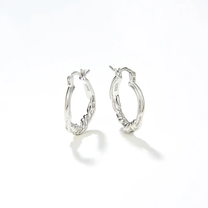 Stylish Twisted Hoop Earrings