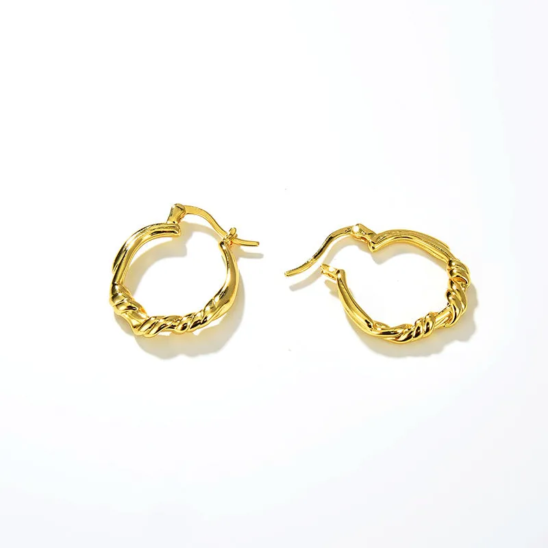 Stylish Twisted Hoop Earrings