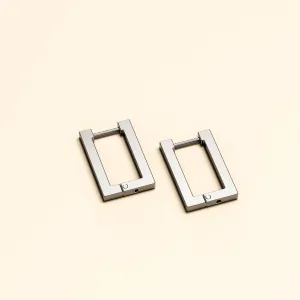 Stylish White Gold Hoop Earrings