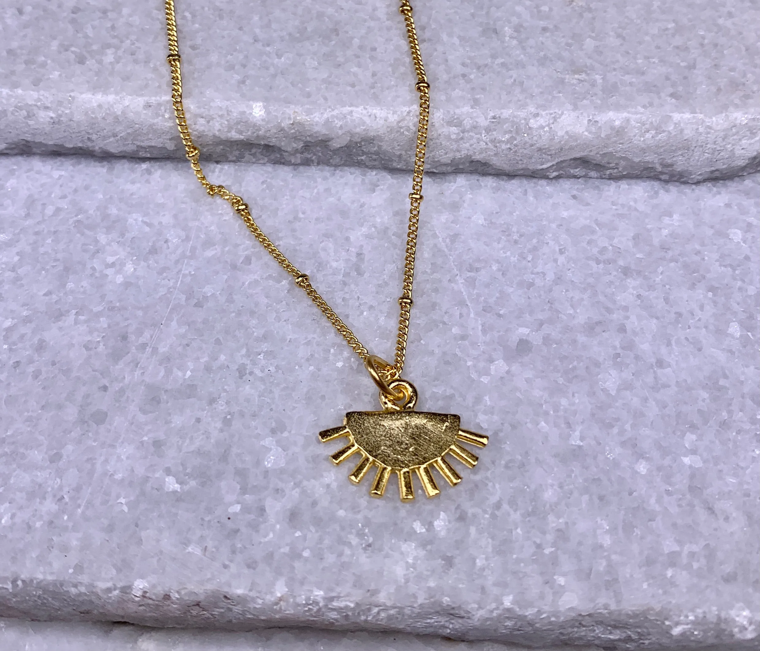 Susan Shaw Dainty Geometric Sun Necklace