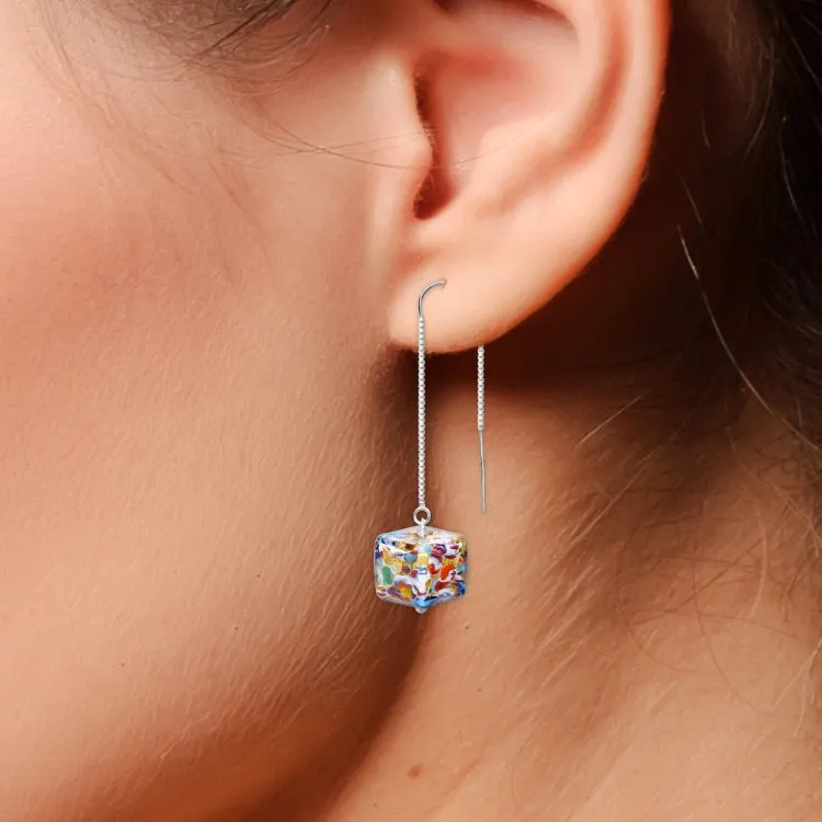 The Kiss Silver Dangle Earrings