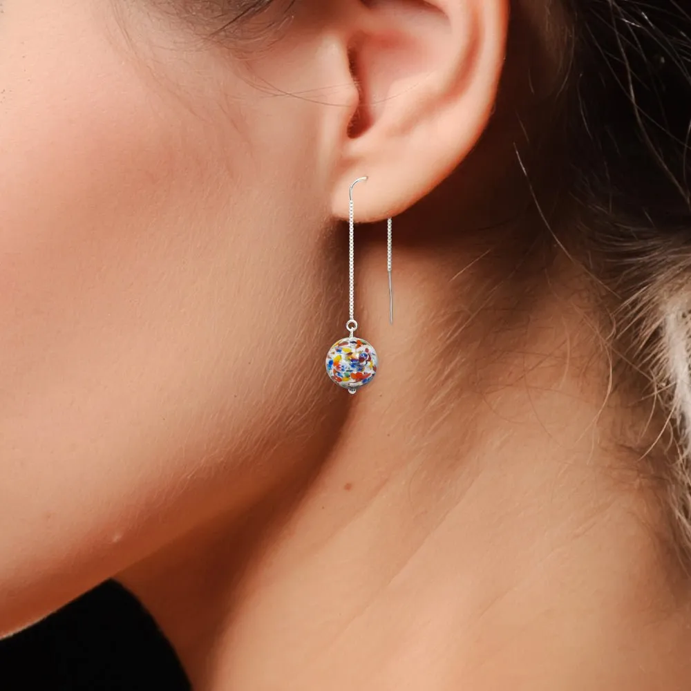 The Kiss Silver Dangle Earrings