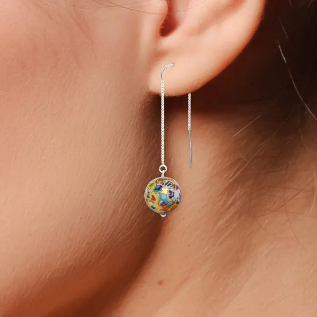 The Kiss Silver Dangle Earrings