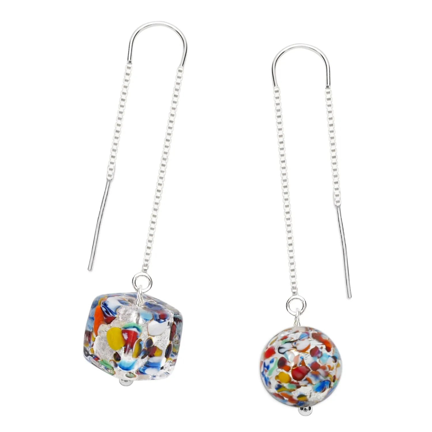 The Kiss Silver Dangle Earrings