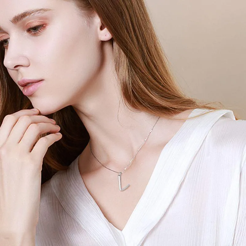 Tokyo Mart Letter Initial L Necklaces Pendant Women Girls Name Jewelry Gift 925 Sterling Silver