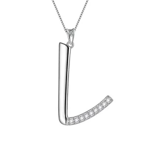 Tokyo Mart Letter Initial L Necklaces Pendant Women Girls Name Jewelry Gift 925 Sterling Silver