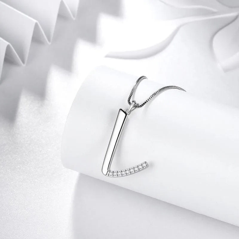 Tokyo Mart Letter Initial L Necklaces Pendant Women Girls Name Jewelry Gift 925 Sterling Silver