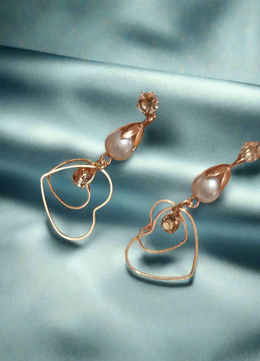 Trendy light weight shiny earring with korean western stylish danglers-i