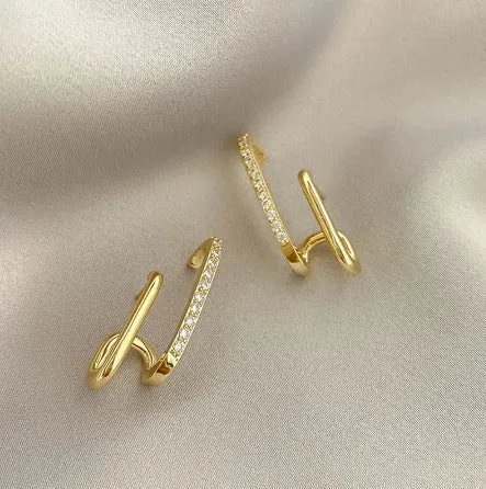 U-Shaped String Korean Earrings Perfect For Dailywear