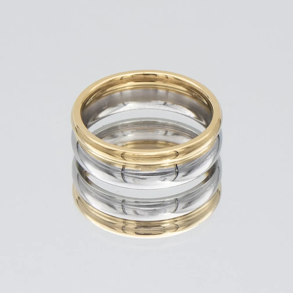 Uma Double Band Two Tone Ring