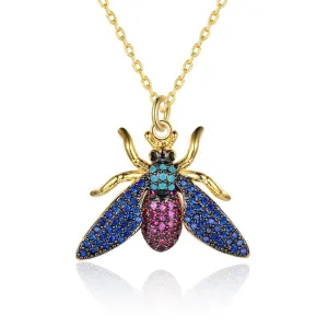 Unique Fashion Insect Jewelry Necklace with Lovely Bee Pendant for Women