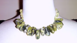 Unique Green Gemstone Necklace