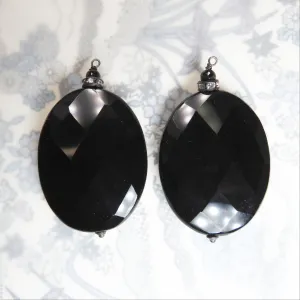 Unique Large Faceted Glass Pendants